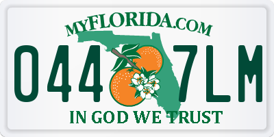 FL license plate 0447LM