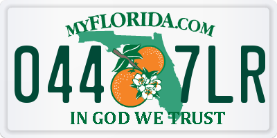 FL license plate 0447LR