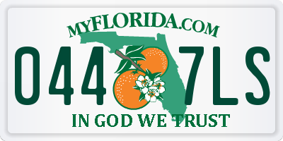 FL license plate 0447LS