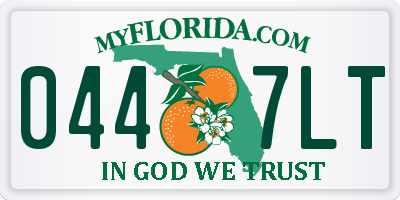 FL license plate 0447LT