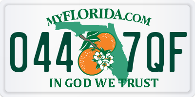 FL license plate 0447QF
