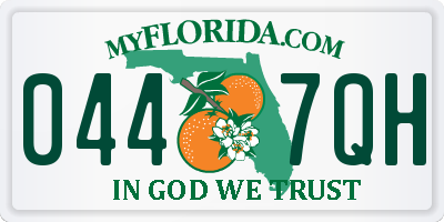 FL license plate 0447QH