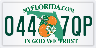 FL license plate 0447QP