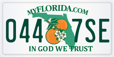 FL license plate 0447SE