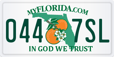 FL license plate 0447SL