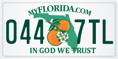 FL license plate 0447TL