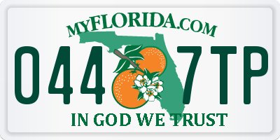 FL license plate 0447TP