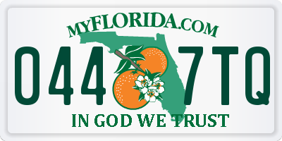 FL license plate 0447TQ
