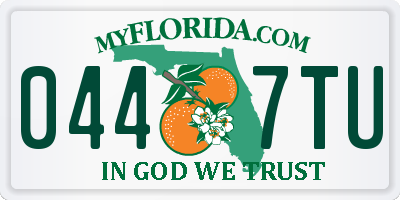 FL license plate 0447TU