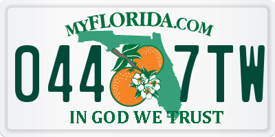 FL license plate 0447TW