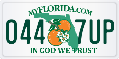 FL license plate 0447UP