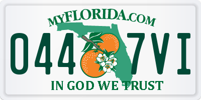 FL license plate 0447VI