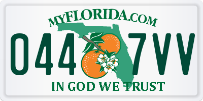 FL license plate 0447VV