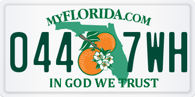FL license plate 0447WH