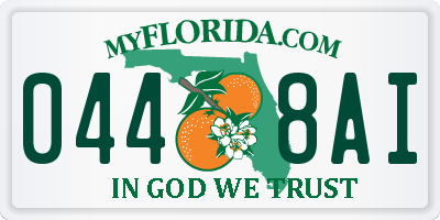 FL license plate 0448AI