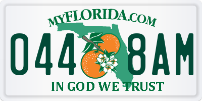 FL license plate 0448AM