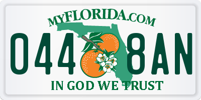 FL license plate 0448AN