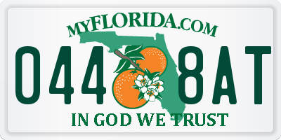 FL license plate 0448AT