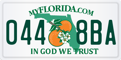 FL license plate 0448BA