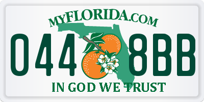 FL license plate 0448BB