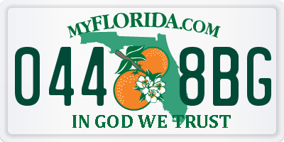 FL license plate 0448BG