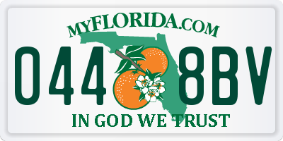 FL license plate 0448BV