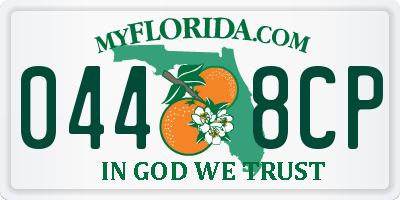 FL license plate 0448CP