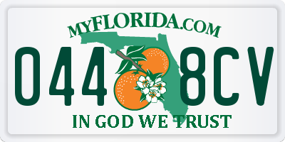 FL license plate 0448CV