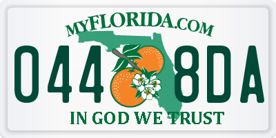 FL license plate 0448DA
