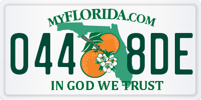 FL license plate 0448DE