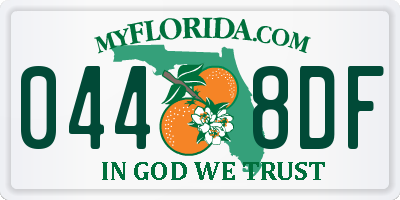 FL license plate 0448DF