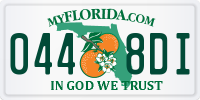 FL license plate 0448DI