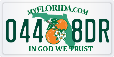 FL license plate 0448DR