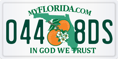 FL license plate 0448DS