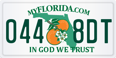 FL license plate 0448DT