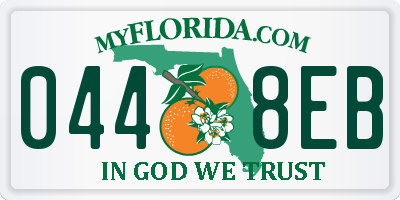 FL license plate 0448EB