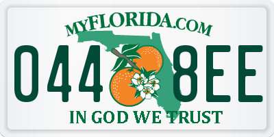 FL license plate 0448EE
