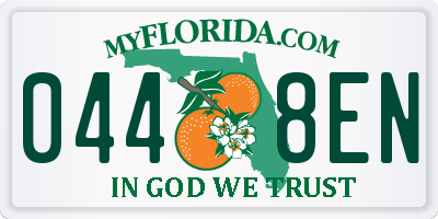 FL license plate 0448EN