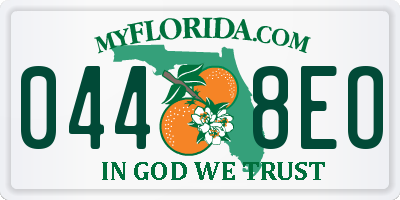 FL license plate 0448EO