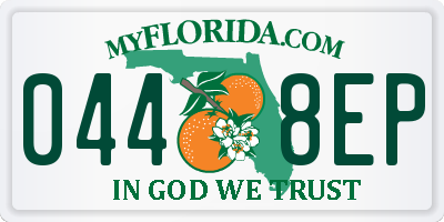 FL license plate 0448EP