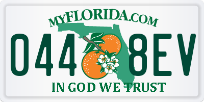 FL license plate 0448EV