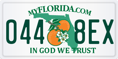FL license plate 0448EX