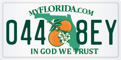 FL license plate 0448EY