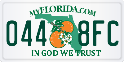 FL license plate 0448FC