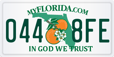 FL license plate 0448FE
