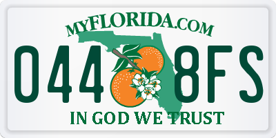 FL license plate 0448FS