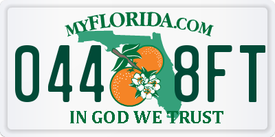FL license plate 0448FT