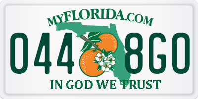 FL license plate 0448GO