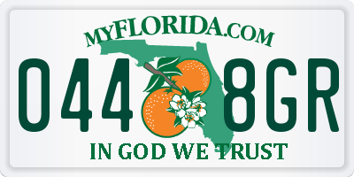 FL license plate 0448GR