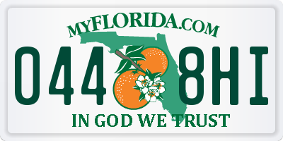 FL license plate 0448HI